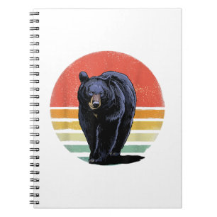 Cuaderno Oso negro retro vintage