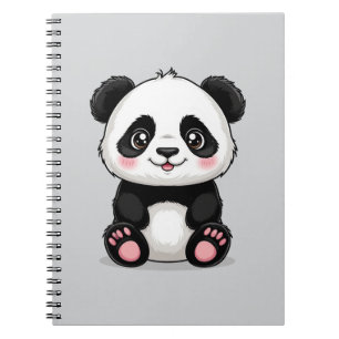 Cuaderno Oso panda de dibujos animados adorable