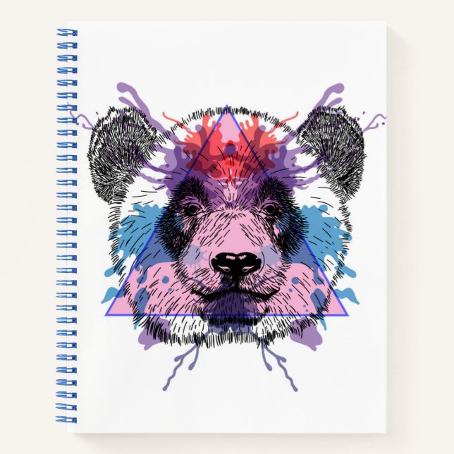 Cuaderno Oso Panda Geométrico (Anverso)