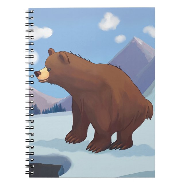 Cuaderno Oso pardo en las montañas (Frente)