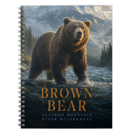 Cuaderno Oso Pardo Río de Alaska ANIMALES