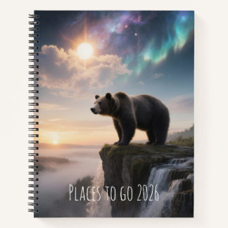 Cuaderno Oso personalizable en la naturaleza