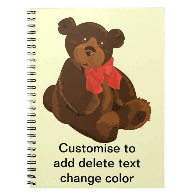 Cuaderno Oso personalizado (Frente)