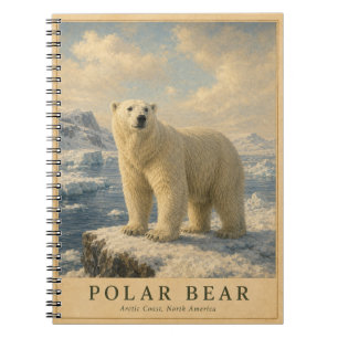 Cuaderno Oso Polar Costa Ártica VINTAGE