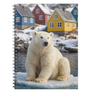 Cuaderno Oso polar de Groenlandia en un témpano de hielo