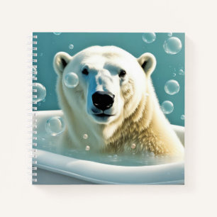 Cuaderno Oso Polar En Baño De Burbujas