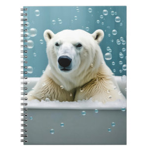 Cuaderno Oso Polar En Baño De Burbujas