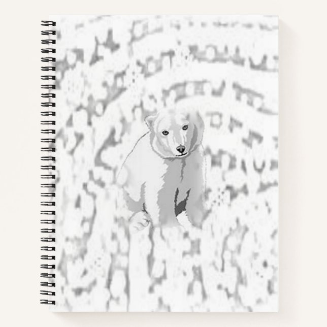Cuaderno Oso polar para portátiles espirales (Anverso)