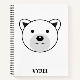 Cuaderno Oso polar Personalizado lindo