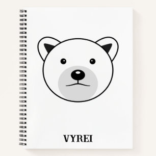 Cuaderno Oso polar Personalizado lindo