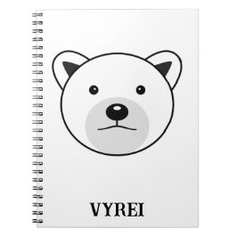 Cuaderno Oso polar Personalizado lindo