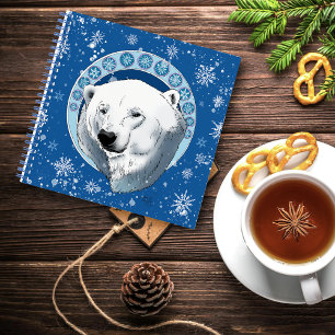 Cuaderno Oso polar Snowflakes Art Nouveau