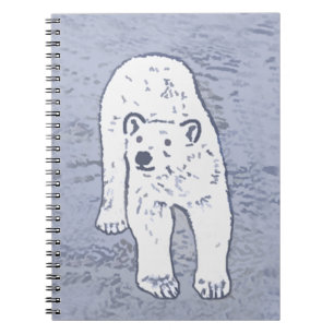 Cuaderno Oso polar sobre pintura de hielo - Arte de vida sa