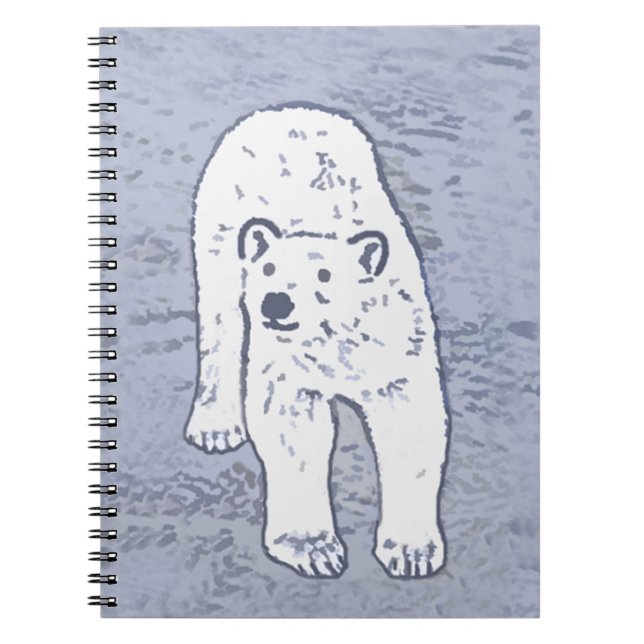 Cuaderno Oso polar sobre pintura de hielo - Arte de vida sa (Frente)