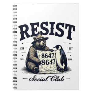 Cuaderno Oso resiste Proteger Parque Nacional Anti Trump 86