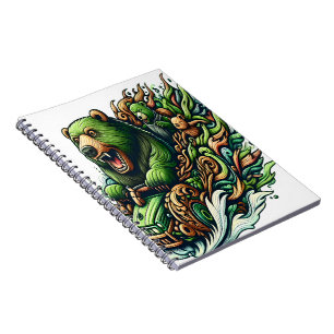 Cuaderno Osos animados montando un auto verde