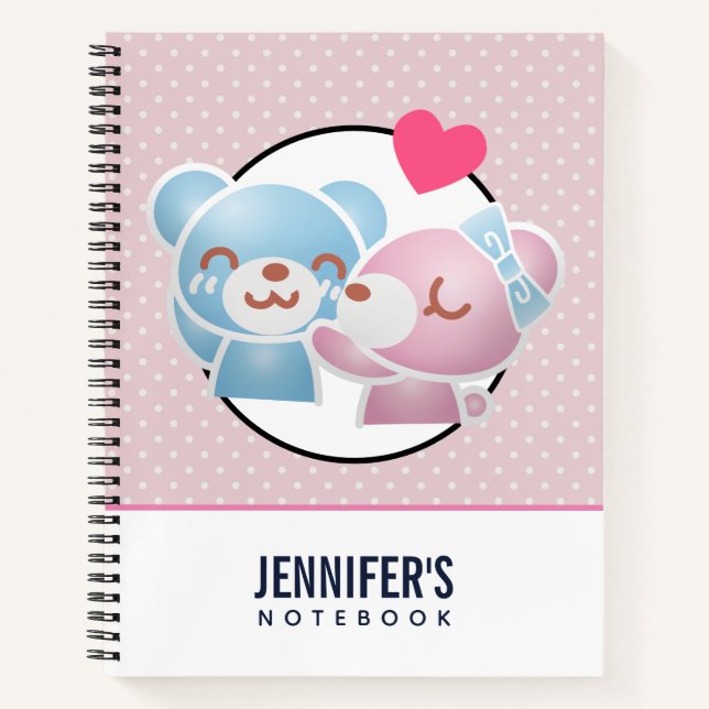 Cuaderno Osos de besos cortos y kawaii (Anverso)