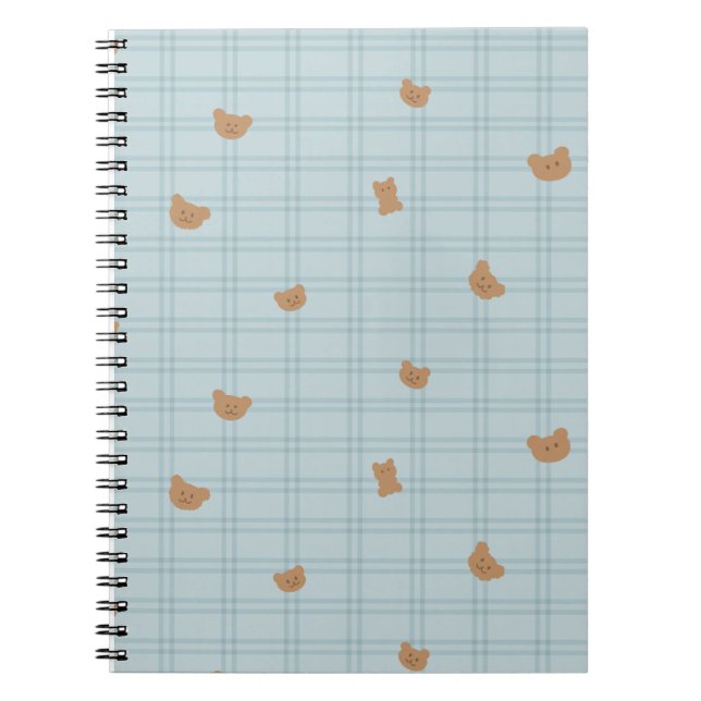Cuaderno Osos de peluche dulces patrón continuo – Bebé lind (Frente)
