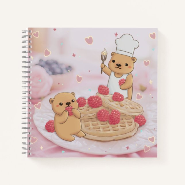 Cuaderno Osos de peluche y gofres (Anverso)