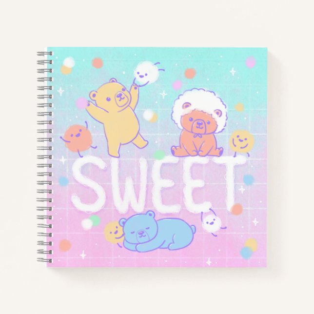 Cuaderno Osos dulces con monstruos Fluffy (Anverso)