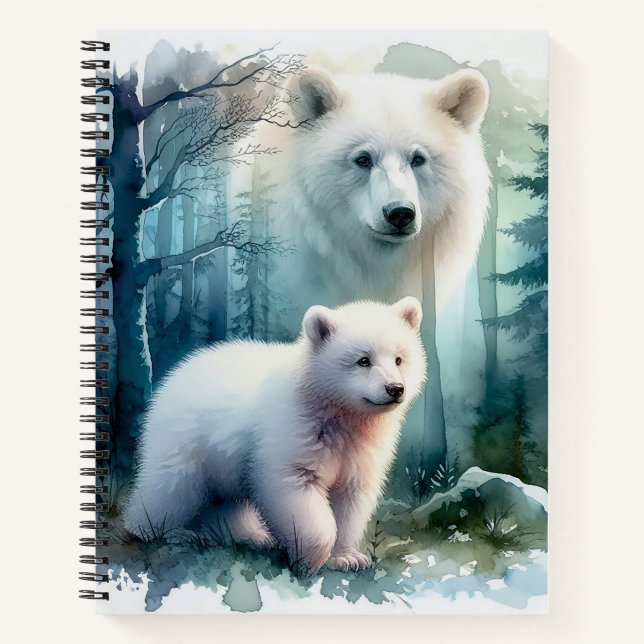 Cuaderno Osos Polares Acuarela (Anverso)