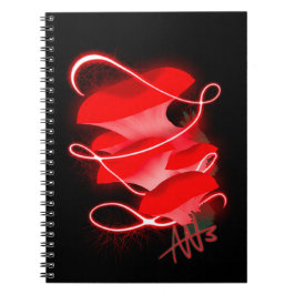 Cuaderno Ostras encantadas con hongos rojos