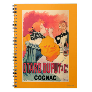 Cuaderno Otard-Dupuy y poster promocional del coñac del CO.