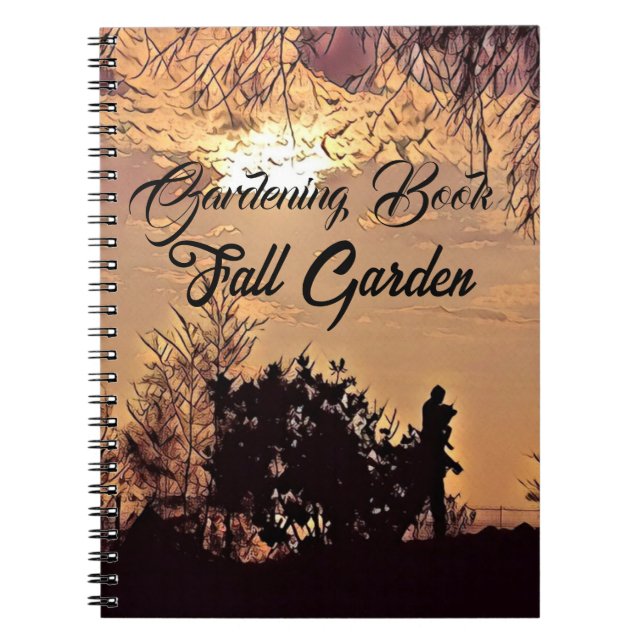Cuaderno Otoño Agua al atardecer Paisaje Acuarela Jardinerí (Frente)