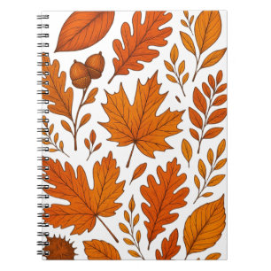 Cuaderno Otoño Botánico - Hojas de Caída Vintage
