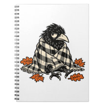 Cuaderno Otoño Cuervo Plaid Acogedor