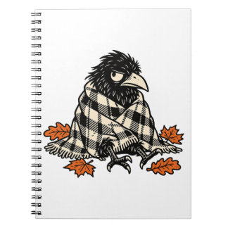Cuaderno Otoño Cuervo Plaid Acogedor