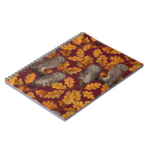 Cuaderno Otoño de otoño en rojo oscuro