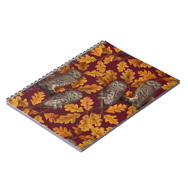Cuaderno Otoño de otoño en rojo oscuro (Lado Izquierdo)