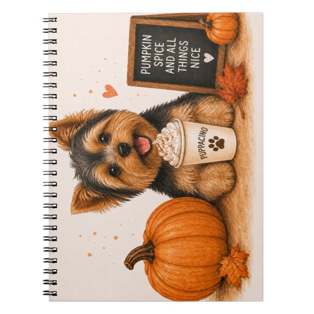 Cuaderno Otoño de Yorkshire Terrier (Frente)