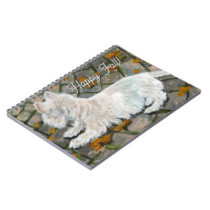 Cuaderno Otoño deja a Westie en patio