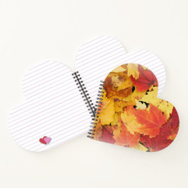 Cuaderno Otoño deja un bloc de notas en espiral