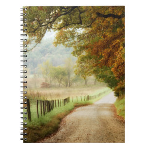 Cuaderno Otoño en un camino campestre
