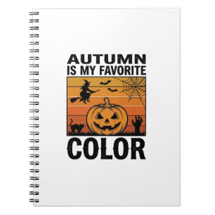 Cuaderno Otoño Es Mi Color Favorito Halloween Calabaza Desi