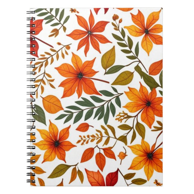 Cuaderno Otoño Florals y deja un bloc de notas (Frente)