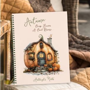 Cuaderno Otoño Ivy Pumpkin House Personaliza las páginas Pe