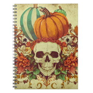 Cuaderno Otoño/otoño/Halloween/calabaza/esqueleto