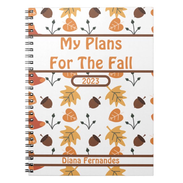 Cuaderno Otoño Personalizado (Frente)