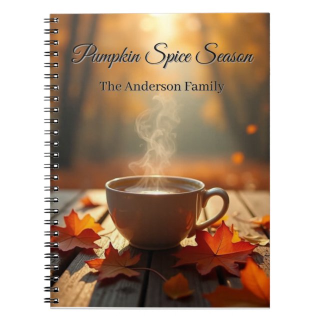 Cuaderno Otoño Personalizado con Especias de Calabaza (Frente)