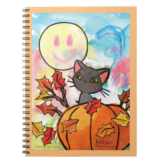 Cuaderno Otoño Purrrfecto - Arte Infantil para CHOC (Frente)