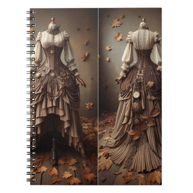 Cuaderno Otoño victoriano deja diseño de moda (Frente)