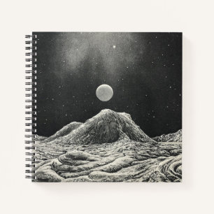 Cuaderno Otro Ilustracion espacial con planetas
