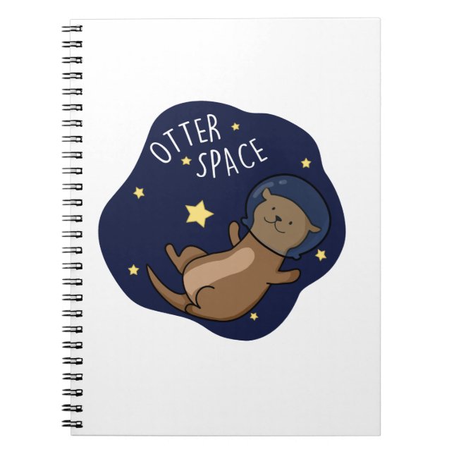 Cuaderno Otter Espacio Divertido Astronauta Otter Chiste  (Frente)
