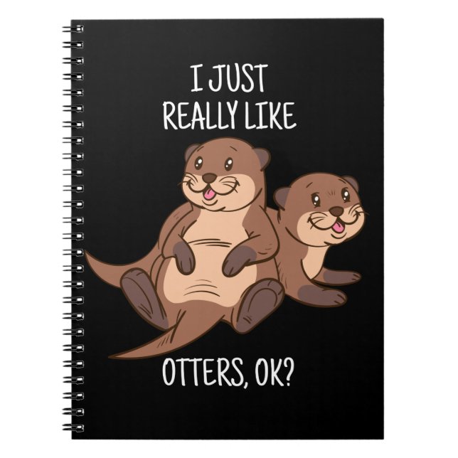 Cuaderno Otter Lover Mujeres Mar Otter Regalo para Hombres  (Frente)