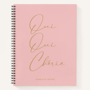 Cuaderno Oui Oui Chérie Moda de citas francesas divertida R