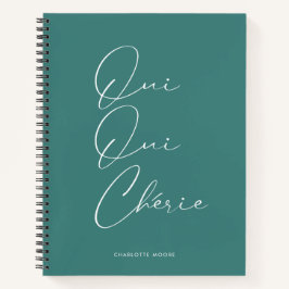 Cuaderno Oui Oui Chérie Moda de citas francesas Mint Green